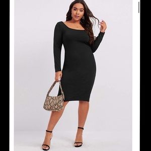 Sexy Scoop Back Dress Plus Sizes